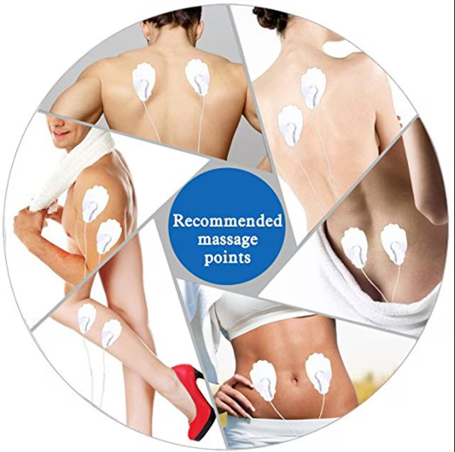 Set 2 Electrozi / Paduri Qeno® Cu Gel, Pentru Aparat Electrostimulare 7,5 x 4,5 Alb