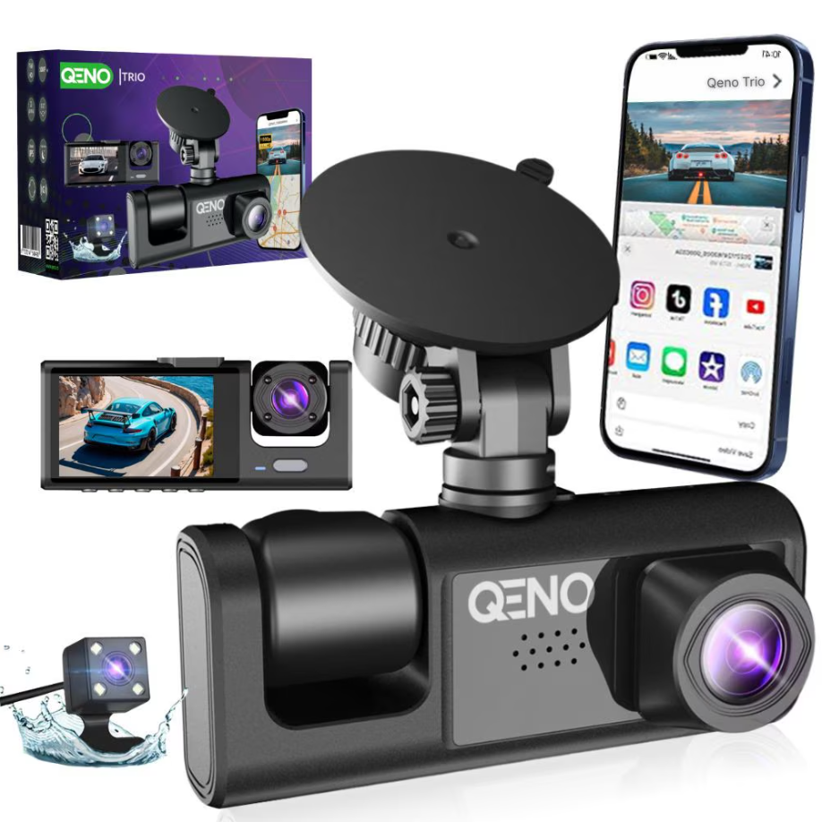 Camera Auto De Bord DVR Trio Qeno® High PRO Full HD 1080P
