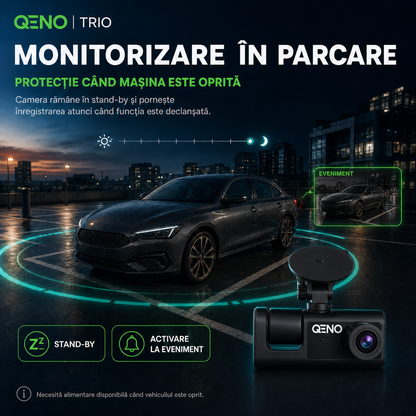 Camera Auto De Bord DVR Trio Qeno® High PRO Full HD 1080P