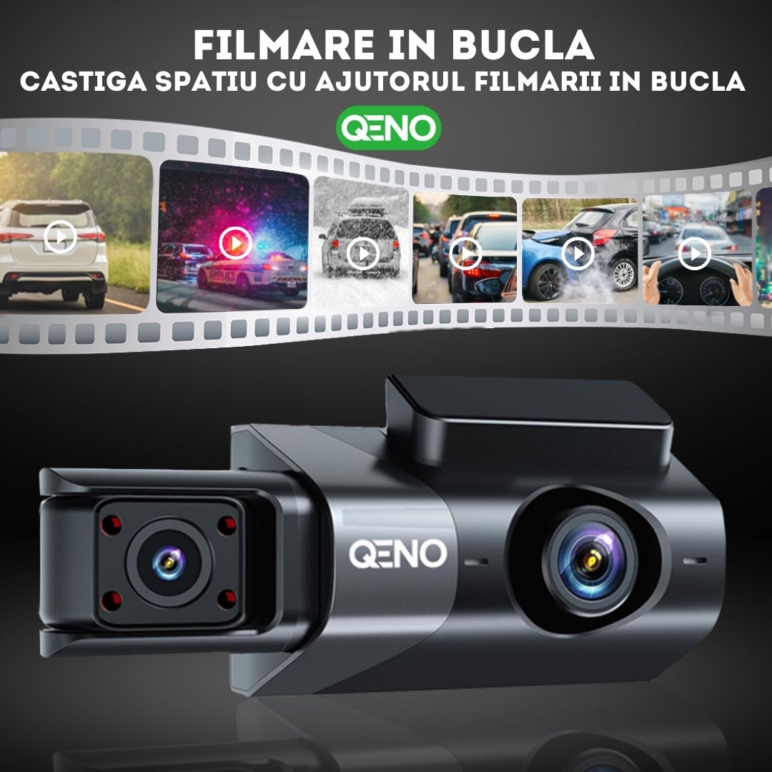 Camera Auto De Bord Tripla GoSafe, 2K Full HD-1440P Resigilat