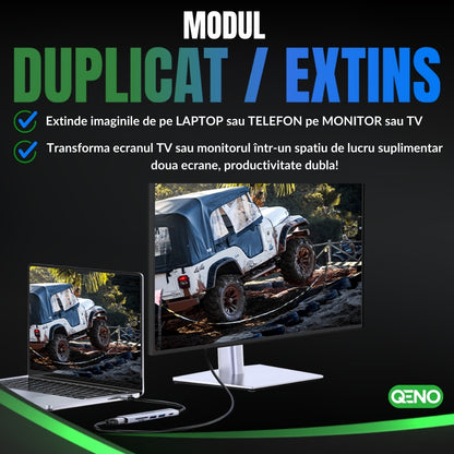 Hub USB 6 in 1 Type C Qeno® Resigilat