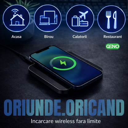 Incarcator Wireless Fast Charger Qeno® Resigilat