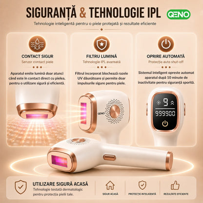 Epilator IPL QENO® EPILOME, 999.900 Impulsuri