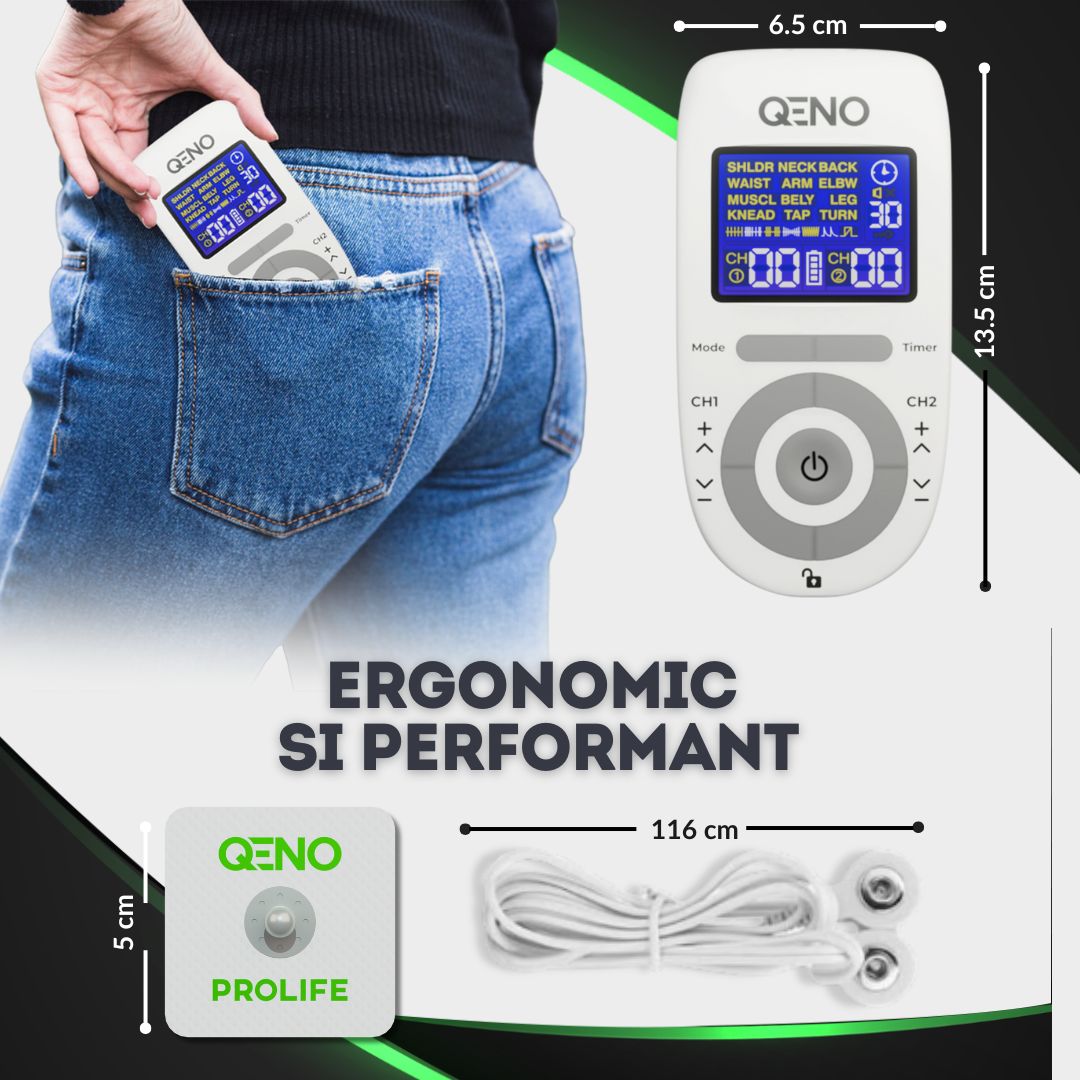 Aparat De Masaj Cu Electrostimulare Pentru Fizioterapie/Electroterapie QENO®