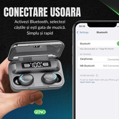 Casti Wireless Bluetooth, Qeno® ProWave F9 — poza 11