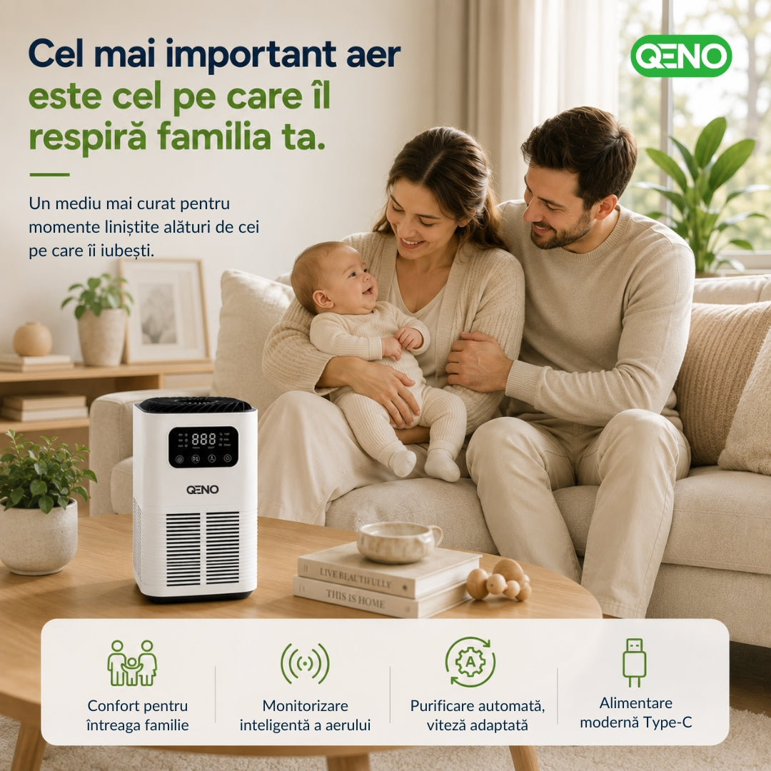 Purificator de aer Smart Filtrare 3in1 QENO® VENTRO