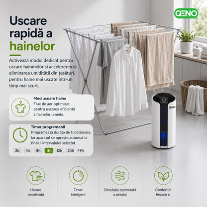 Dezumidificator si Purificator QENO® DryDoo Smart 330W