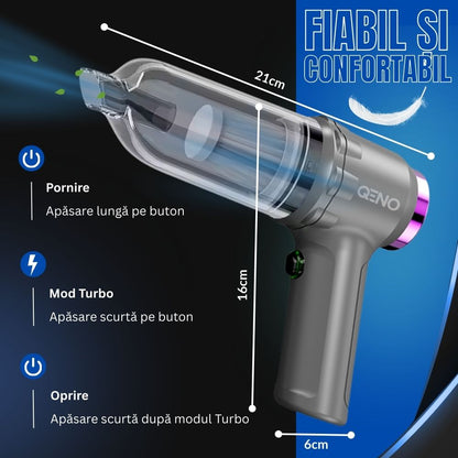 Aspirator Auto Portabil Fara Fir 3in1 Qeno® PureFusion 120W