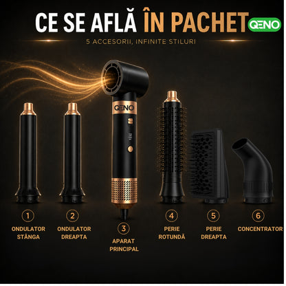 Uscator de par si ondulator 6in1 QENO® DRYVELLE Feon Profesional