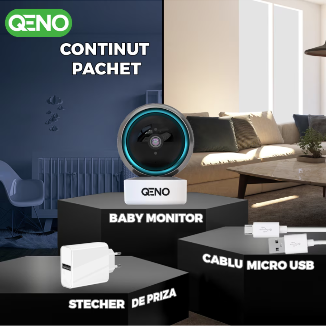 Baby Monitor Qeno® Family, Full HD 360°