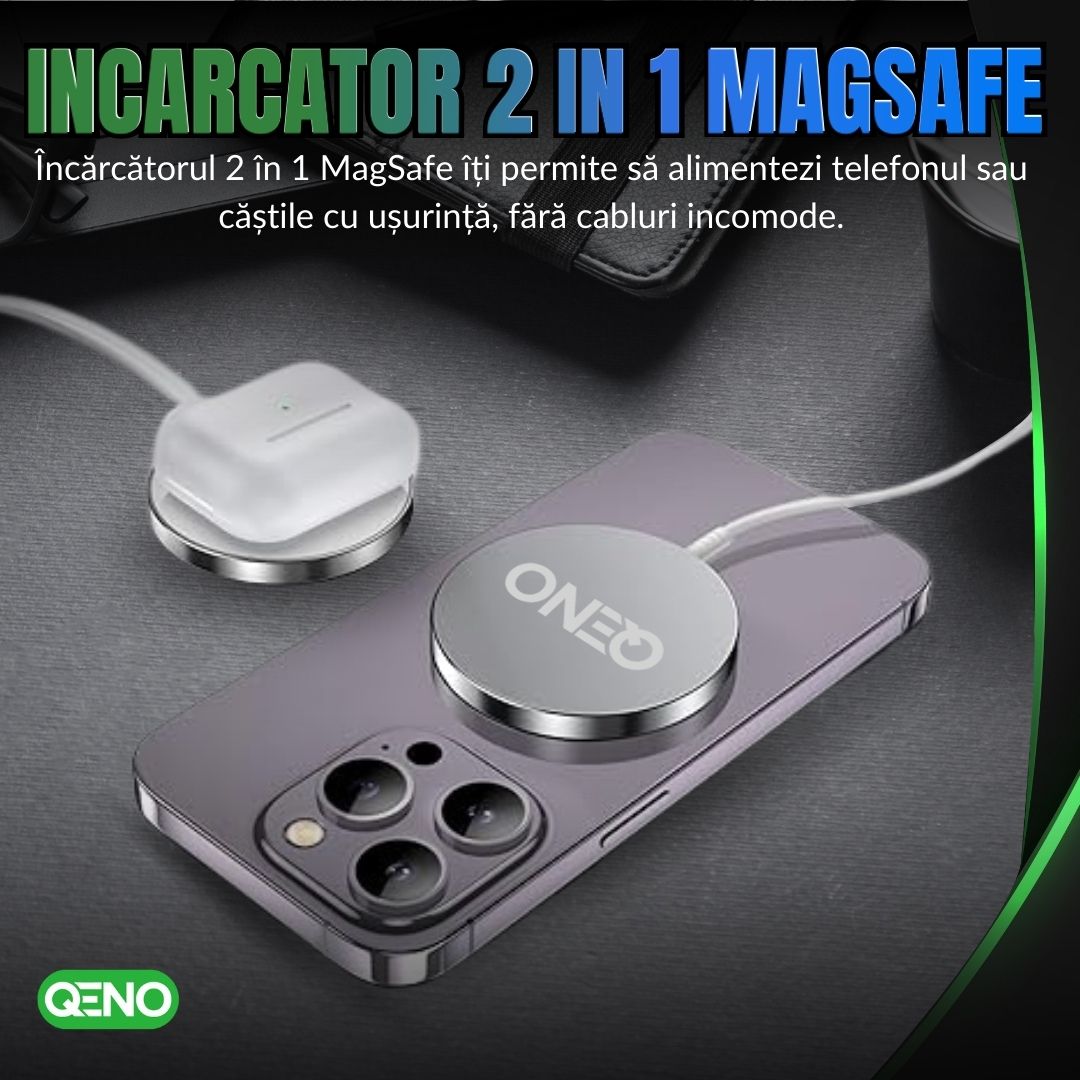Incarcator Wireless MagSafe Magnetic Qeno® Resigilat
