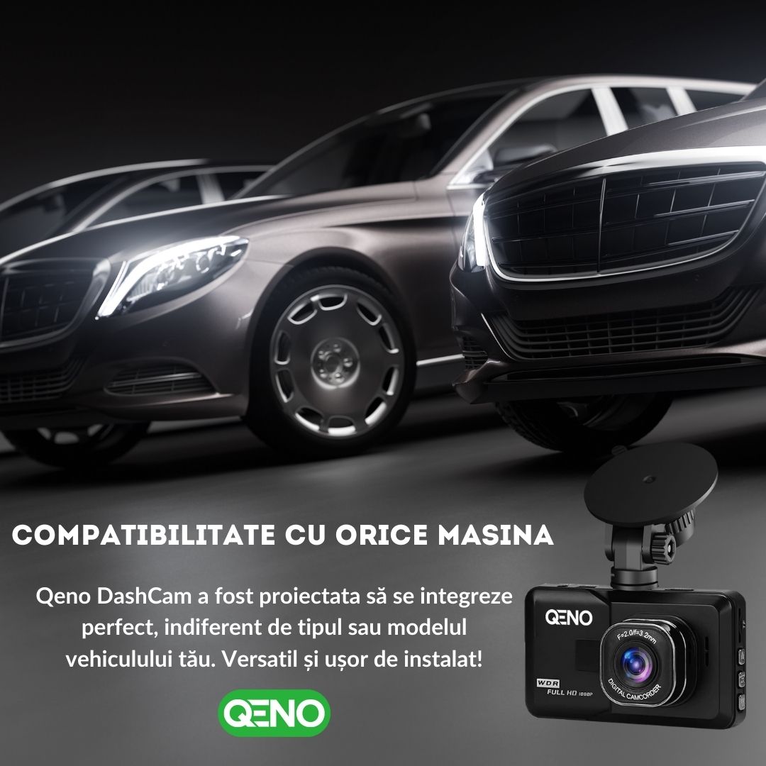 Camera Video De Bord Auto DashCam Qeno® FULL-HD 1080P — poza 17