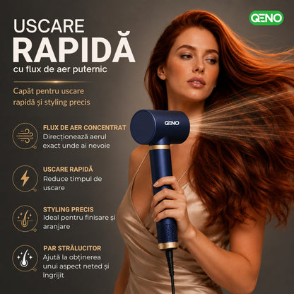 Uscator de par si ondulator 5in1 QENO® DRYZEE Feon Profesional 850W