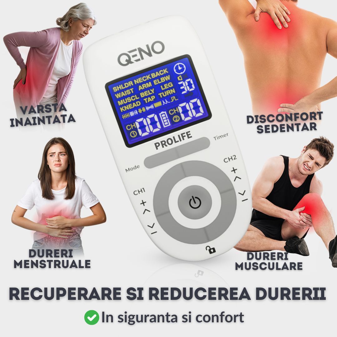 Aparat De Masaj Cu Electrostimulare Pentru Fizioterapie/Electroterapie QENO®