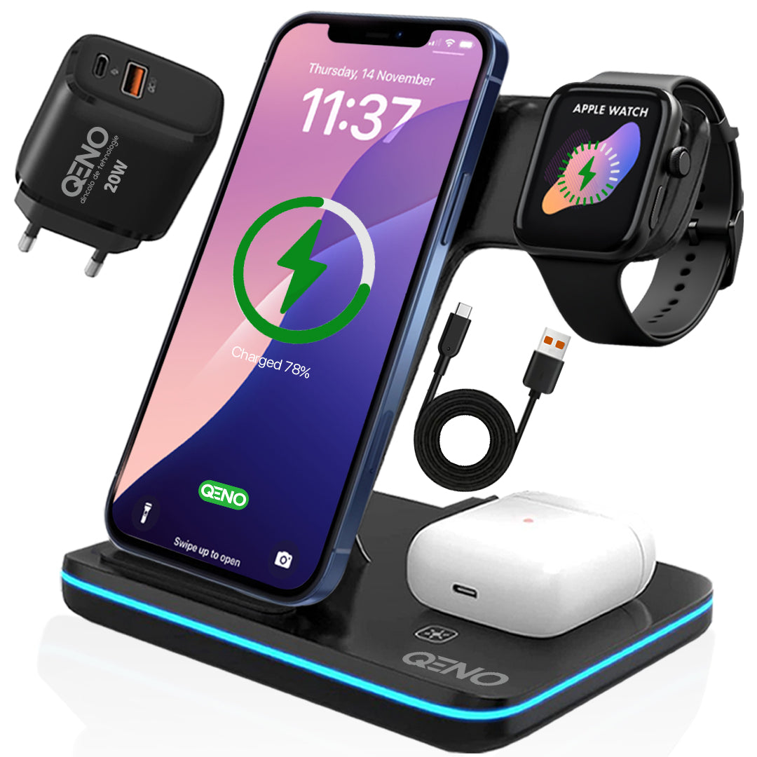 Incarcator Wireless 3in 1  Qeno® RESIGILAT