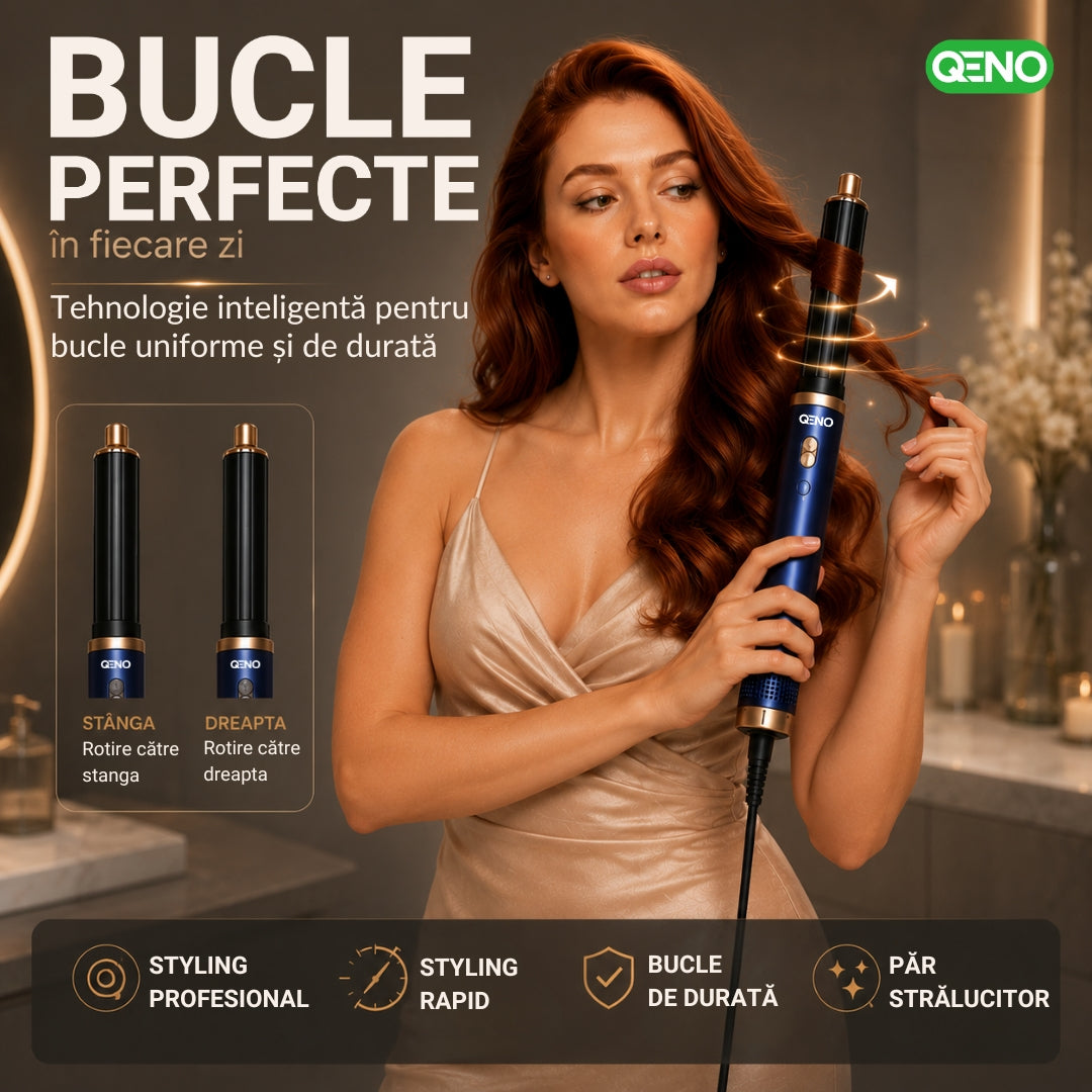 Uscator de par si ondulator 5in1 QENO® DRYZEE Feon Profesional 850W