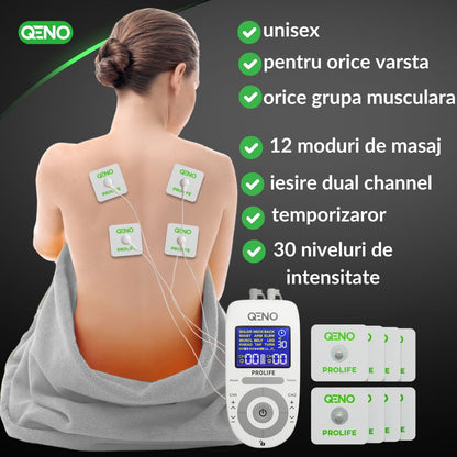 Aparat De Masaj Cu Electrostimulare Pentru Fizioterapie/Electroterapie QENO®