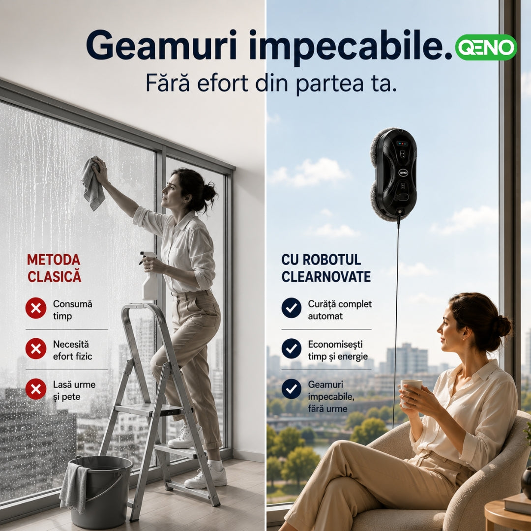 Robot inteligent de curatat geamuri QENO® ClearNOVATE 70 W