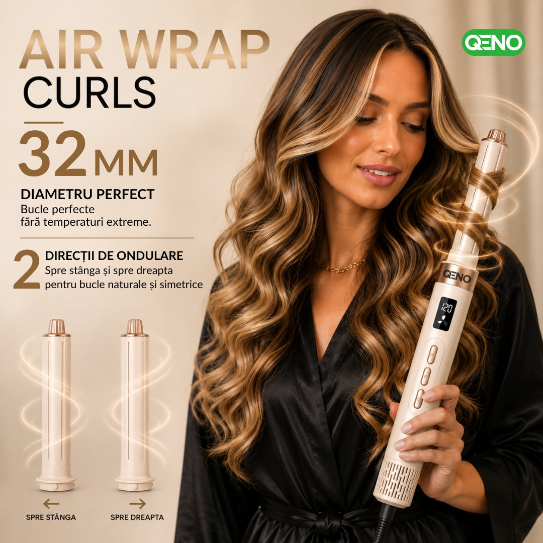 Uscator de par si ondulator 8in1 QENO® DRYMAZING Feon Profesional 1500W
