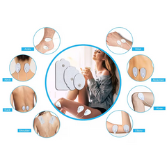 Set 2 Electrozi / Paduri Qeno® Cu Gel, Pentru Aparat Electrostimulare 9 x 4 Alb — poza 3