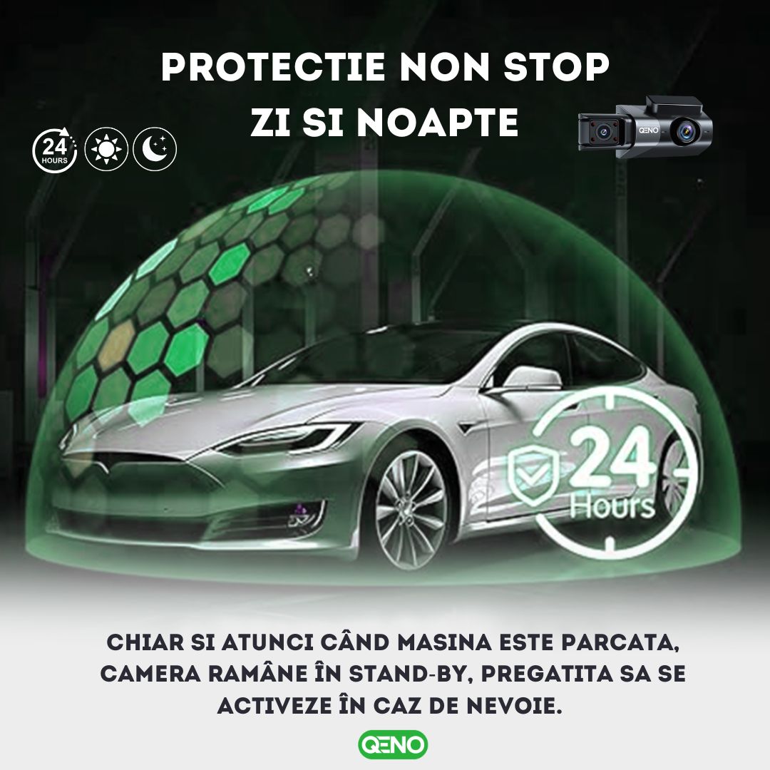 Camera Auto De Bord Tripla GoSafe, 2K Full HD-1440P Resigilat