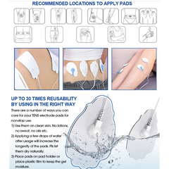 Set 2 Electrozi / Paduri Qeno® Cu Gel, Pentru Aparat Electrostimulare 9 x 4 Alb — poza 4