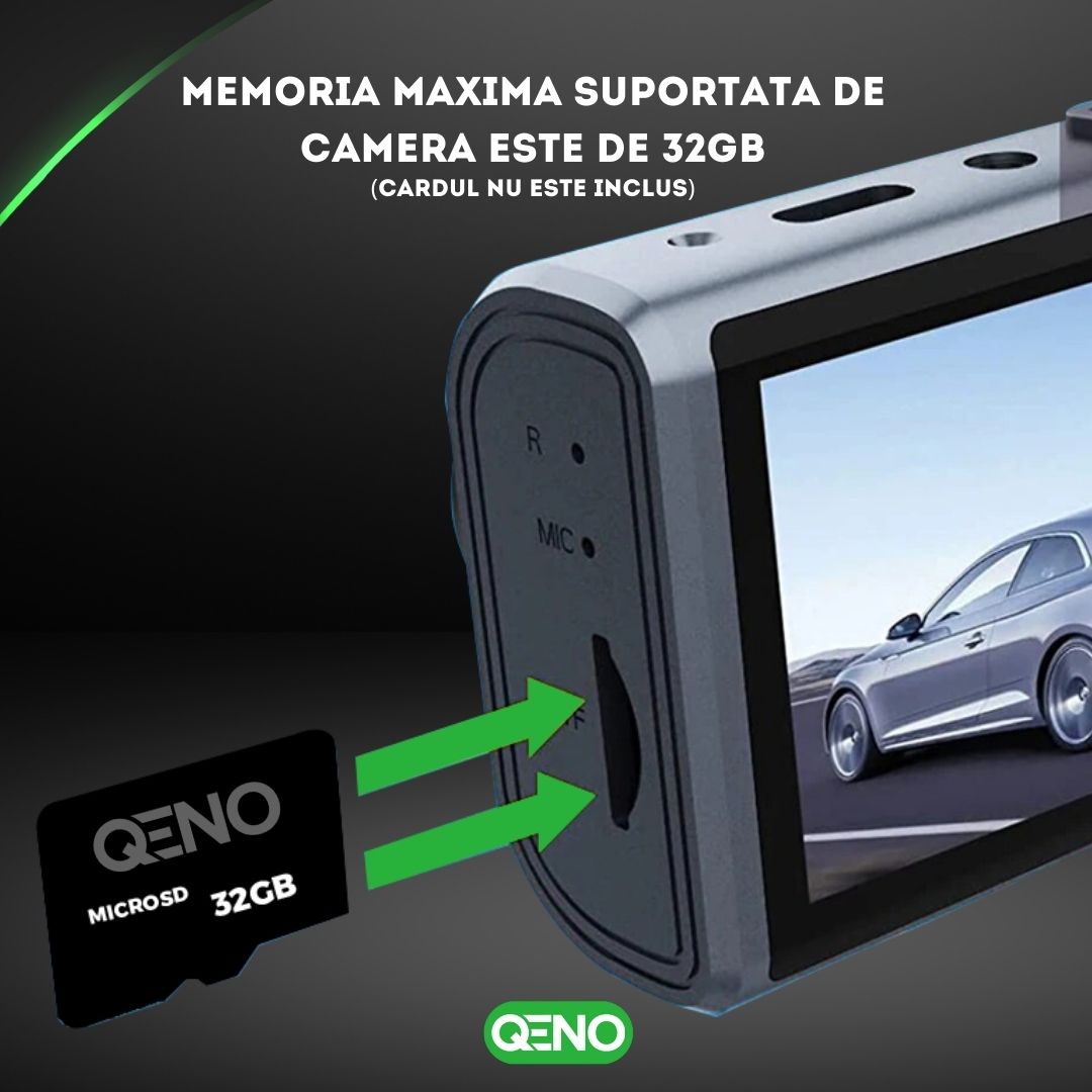 Camera Video De Bord Auto DashCam Qeno® FULL-HD 1080P — poza 5
