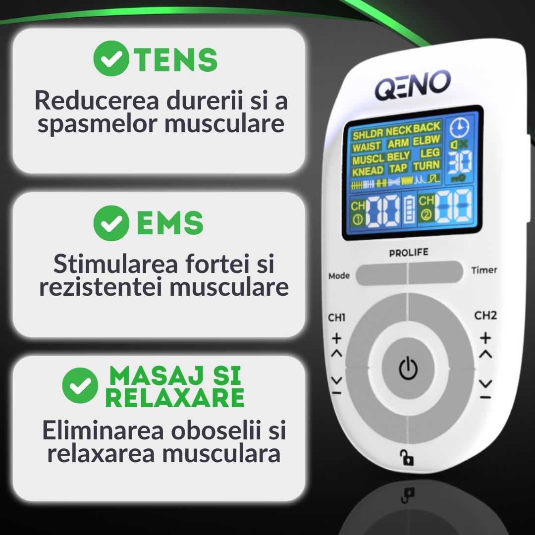 Aparat De Masaj Cu Electrostimulare Pentru Fizioterapie/Electroterapie QENO®