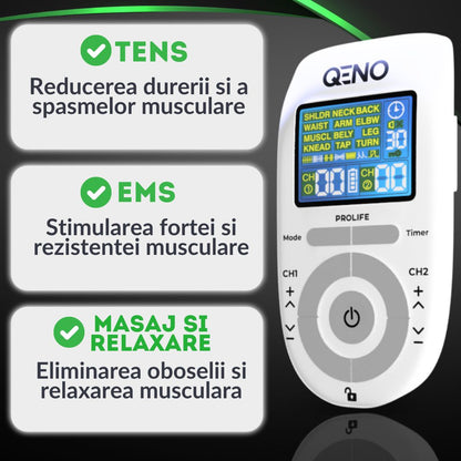Aparat De Masaj Cu Electrostimulare Pentru Fizioterapie/Electroterapie QENO®