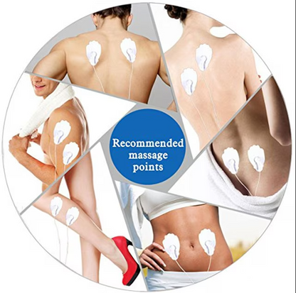 Set 2 Electrozi / Paduri Qeno® Cu Gel, Pentru Aparat Electrostimulare 9 x 4 Alb