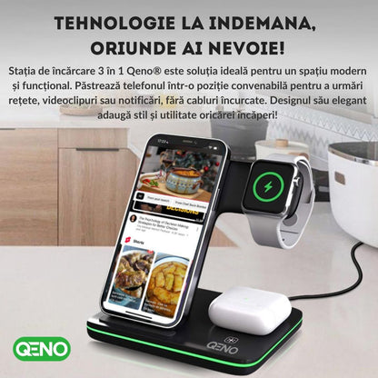 Incarcator Wireless 3in 1  Qeno® RESIGILAT