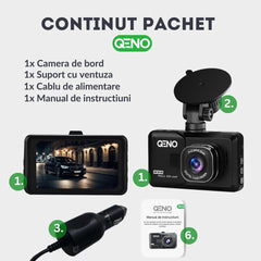 Camera Video De Bord Auto DashCam Qeno® FULL-HD 1080P — poza 7