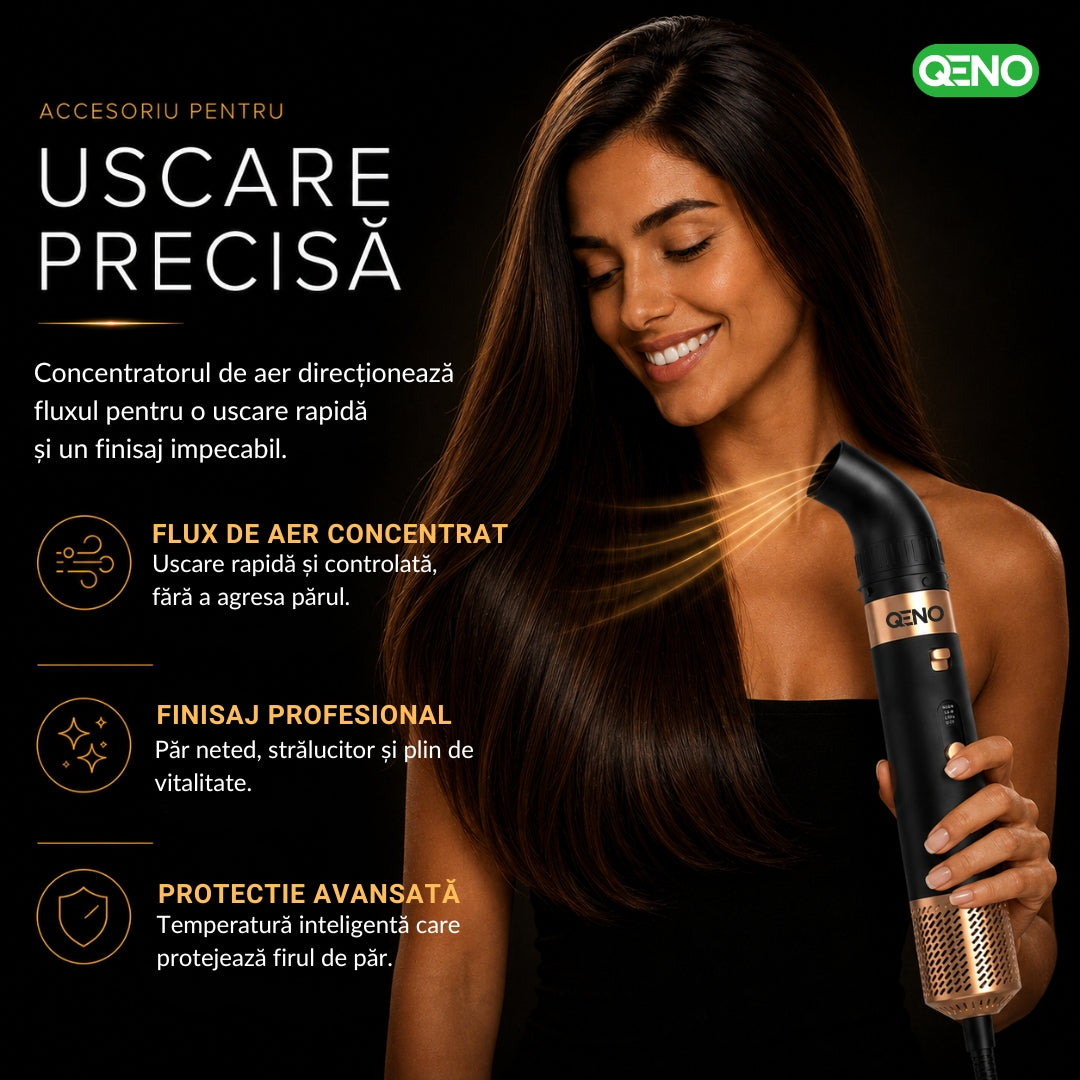 Uscator de par si ondulator 6in1 QENO® DRYVELLE Feon Profesional