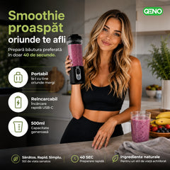 Mini Blender Portabil Electric 2in1 Rasnita cafea, QENO® BLENDYFIT — poza 3