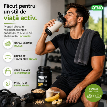 Mini Blender Portabil Electric 2in1 Rasnita cafea, QENO® BLENDYFIT