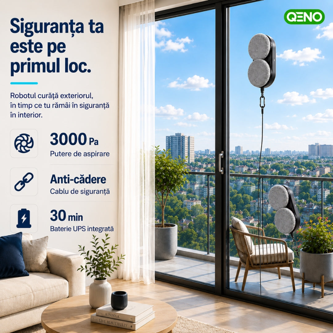 Robot inteligent de curatat geamuri QENO® ClearNOVATE 70 W