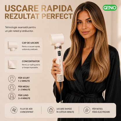 Uscator de par si ondulator 8in1 QENO® DRYMAZING Feon Profesional 1500W