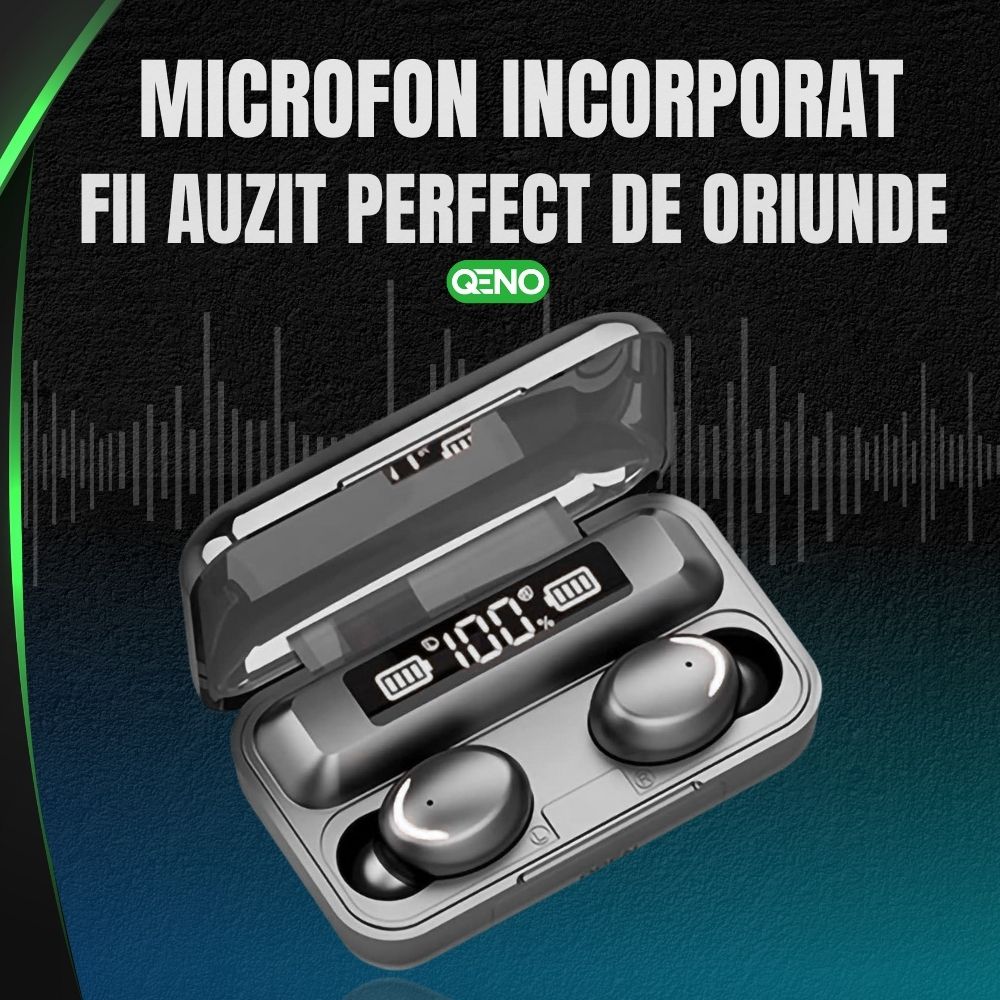 Casti Wireless Bluetooth, Qeno® ProWave F9
