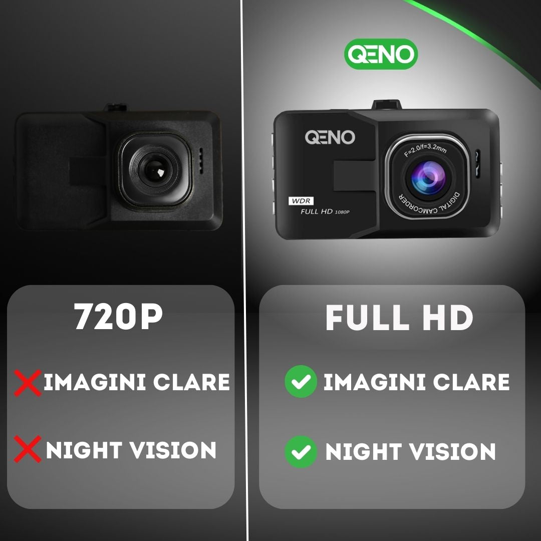 Camera Video De Bord Auto DashCam Qeno® FULL-HD 1080P — poza 8