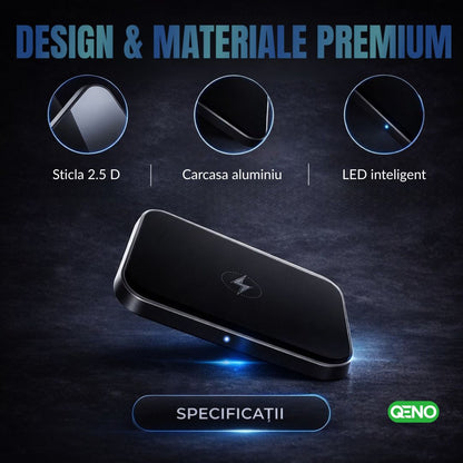 Incarcator Wireless Fast Charger Qeno® Resigilat
