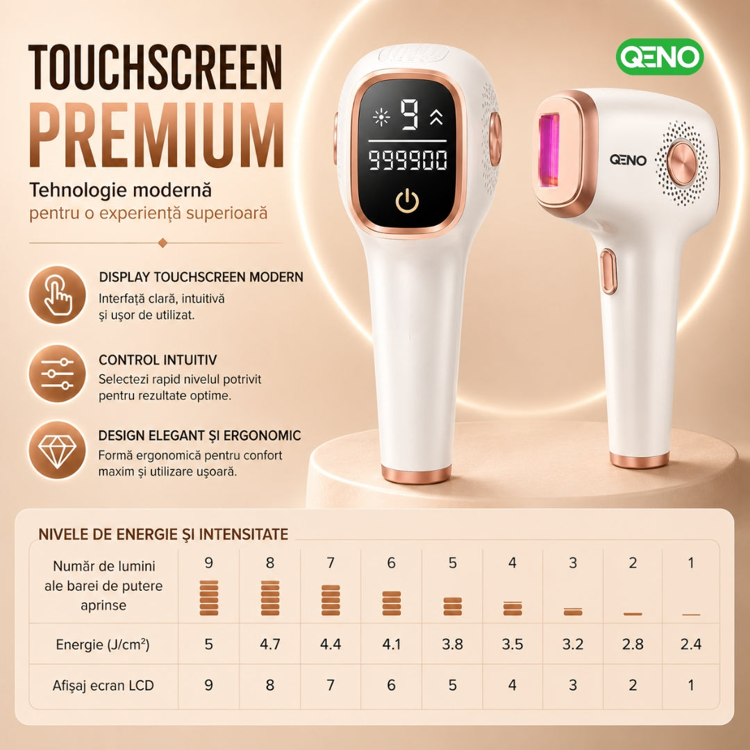 Epilator IPL QENO® EPILOME, 999.900 Impulsuri