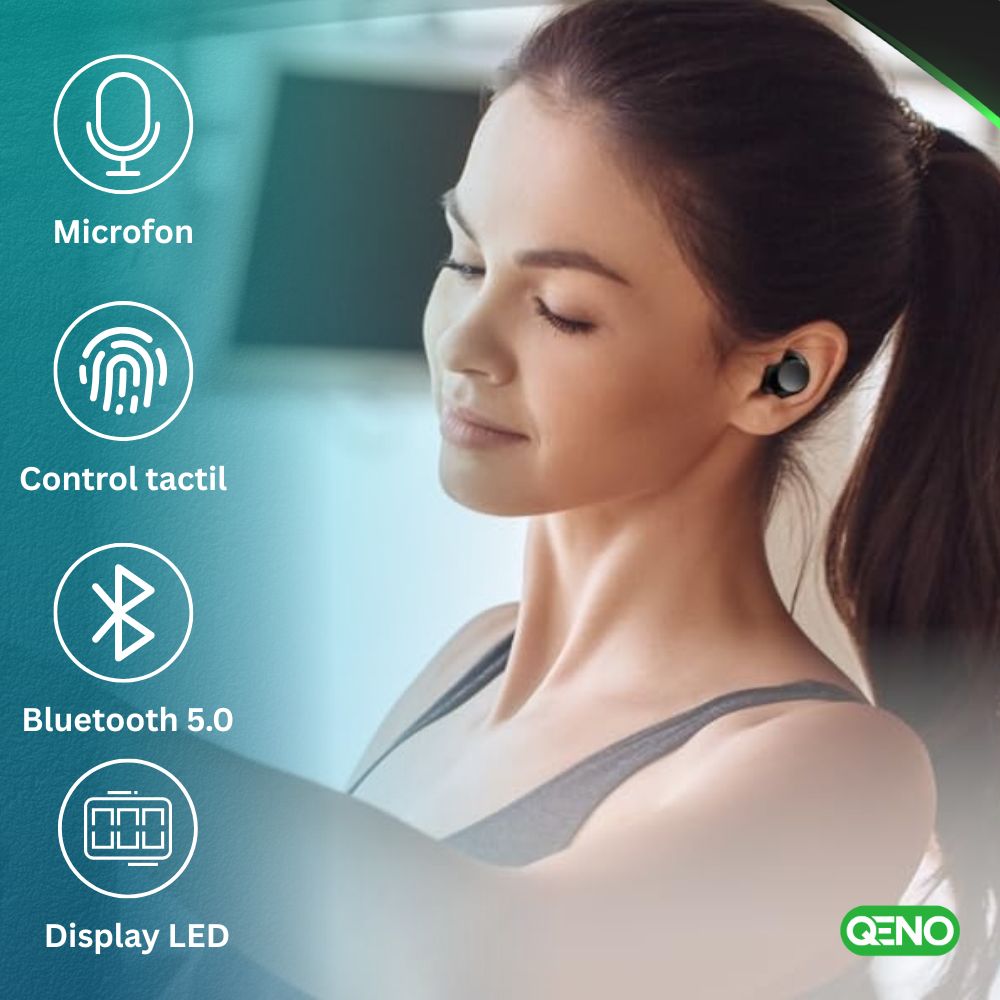 Casti Wireless Bluetooth, Qeno® ProWave F9 — poza 7