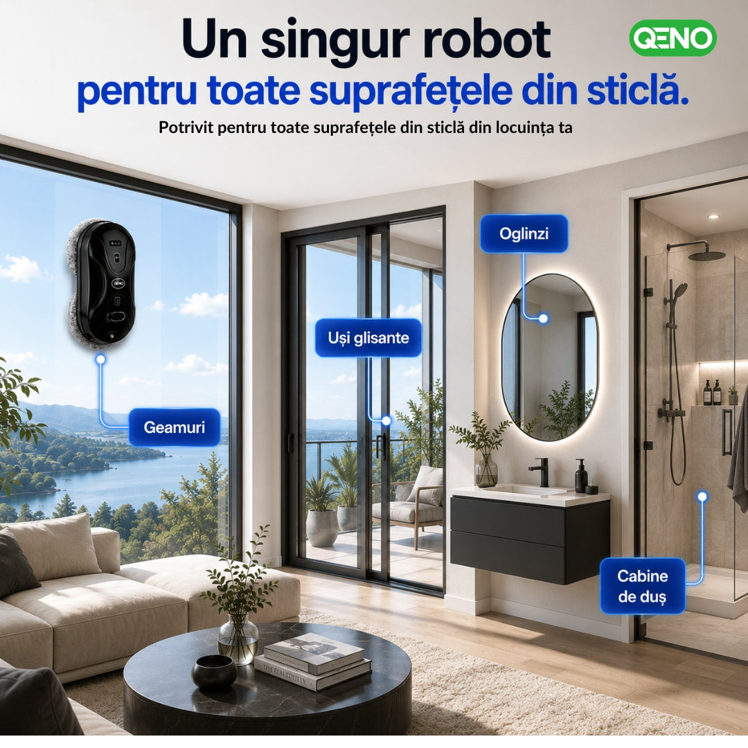 Robot inteligent de curatat geamuri QENO® ClearNOVATE 70 W