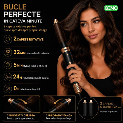 Uscator de par si ondulator 6in1 QENO® DRYVELLE Feon Profesional