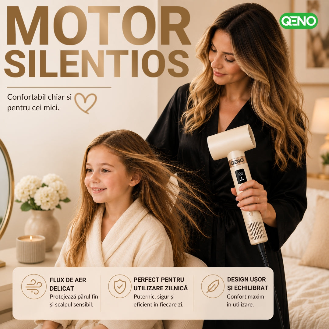 Uscator de par si ondulator 8in1 QENO® DRYMAZING Feon Profesional 1500W