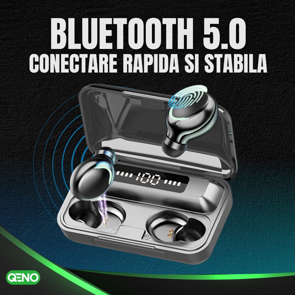 Casti Wireless Bluetooth, Qeno® ProWave F9