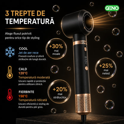 Uscator de par si ondulator 6in1 QENO® DRYVELLE Feon Profesional