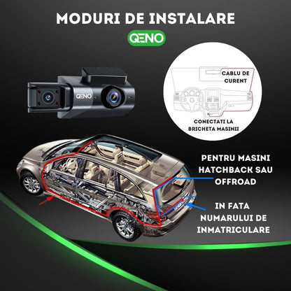 Camera Auto De Bord Tripla GoSafe, 2K Full HD-1440P Resigilat