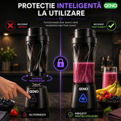 Mini Blender Portabil Electric, QENO® BlendyMAX, 360W — poza 12