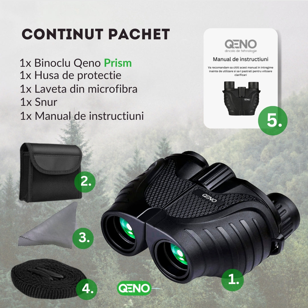 Binoclu 10x25 Qeno®️ Resigilat